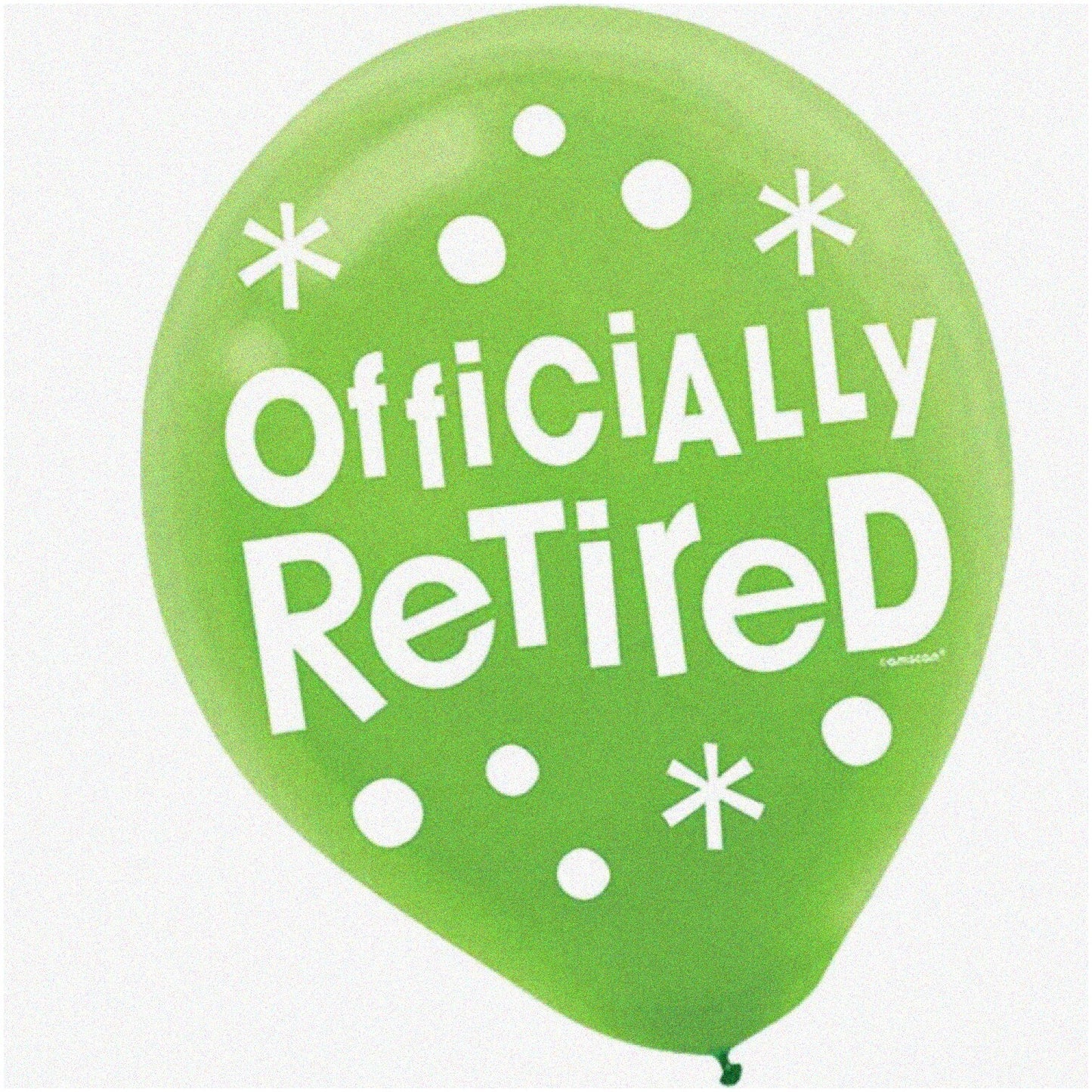 Retiree's Celebration Balloons 15pc Latex 12"