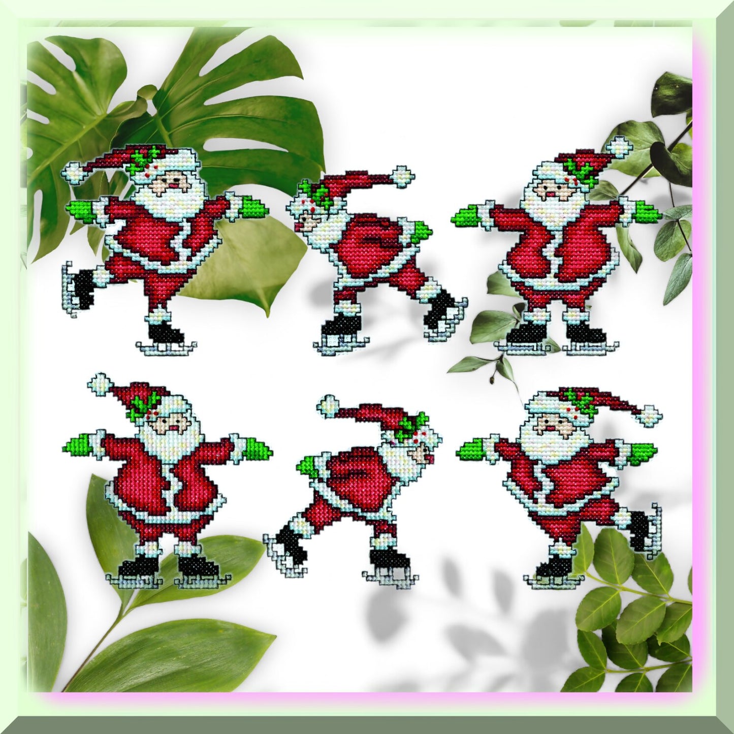 DIY Cross Stitch Ornament Kit for Holiday Decorations