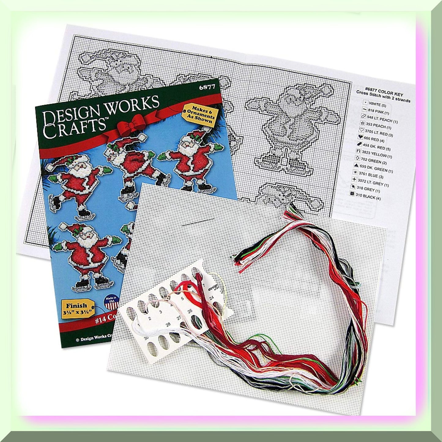 DIY Cross Stitch Ornament Kit for Holiday Decorations