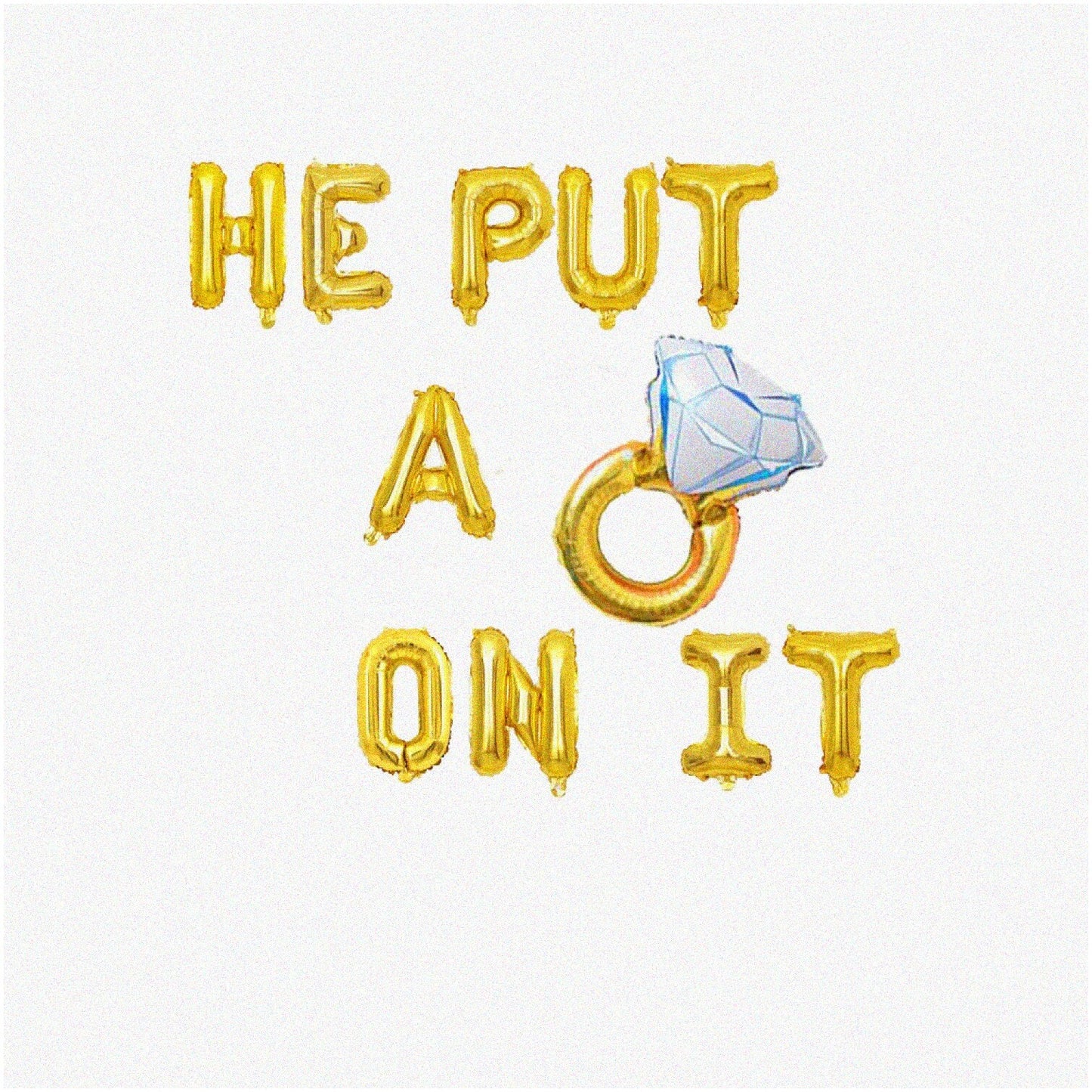 Golden Love Celebration Balloons - 16in Aluminum Film