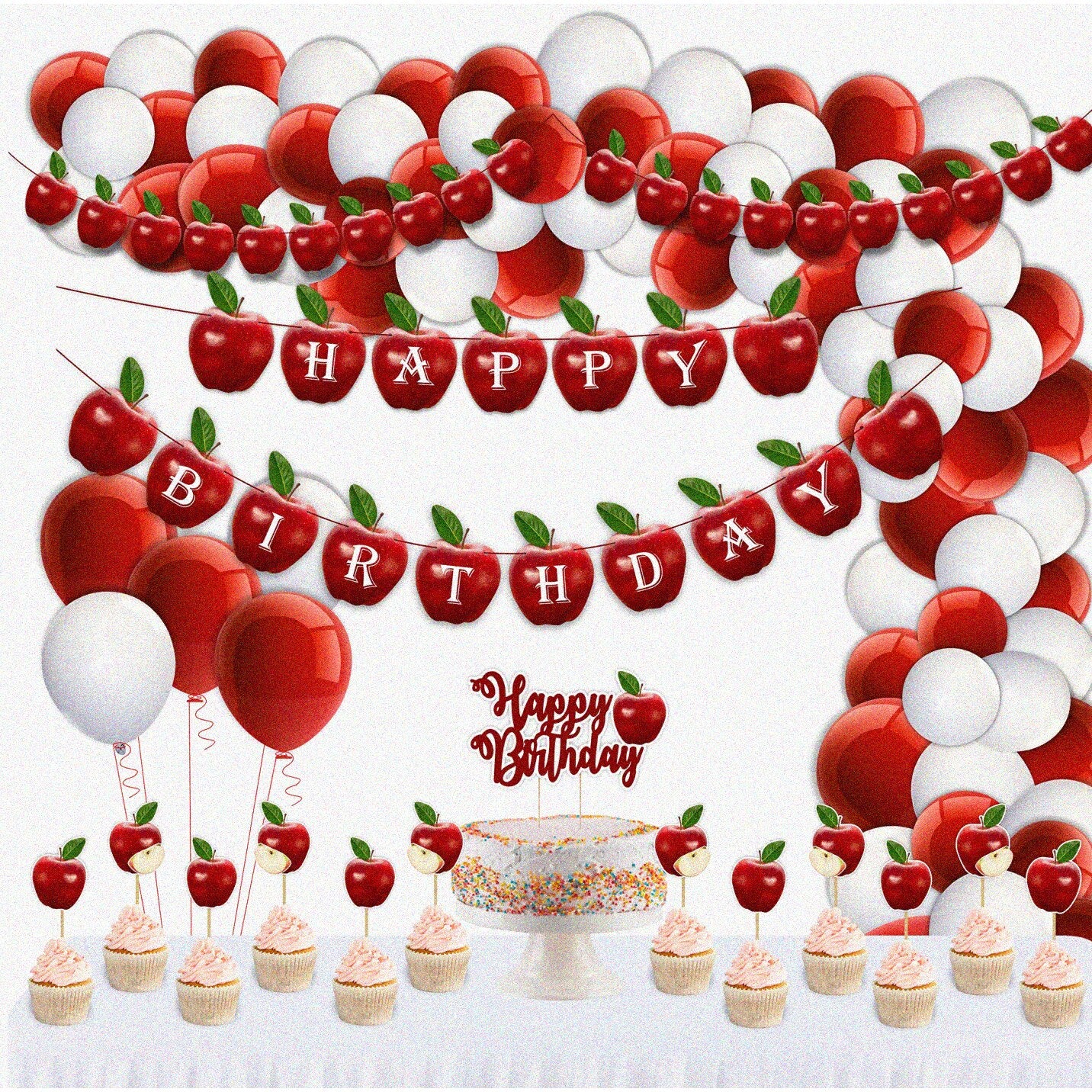 Applelicious Party Pack: Birthday Supplies with Apple Theme