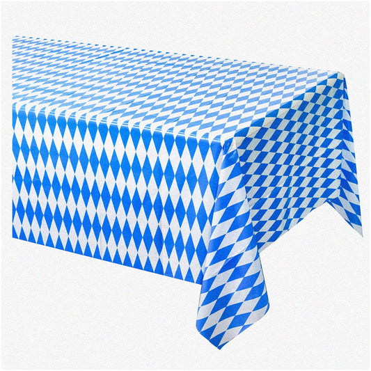 Oktoberfest Party Pack 3 Blue White Table Covers 54x108