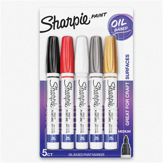 Metallic Paint Markers 5 Pack Assorted Colors Medium Point