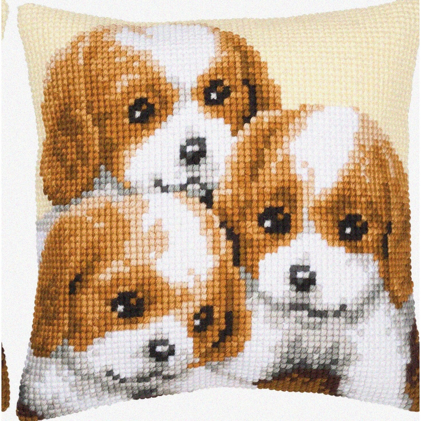 Puppy Cross Stitch Cushion Kit for Home Decor