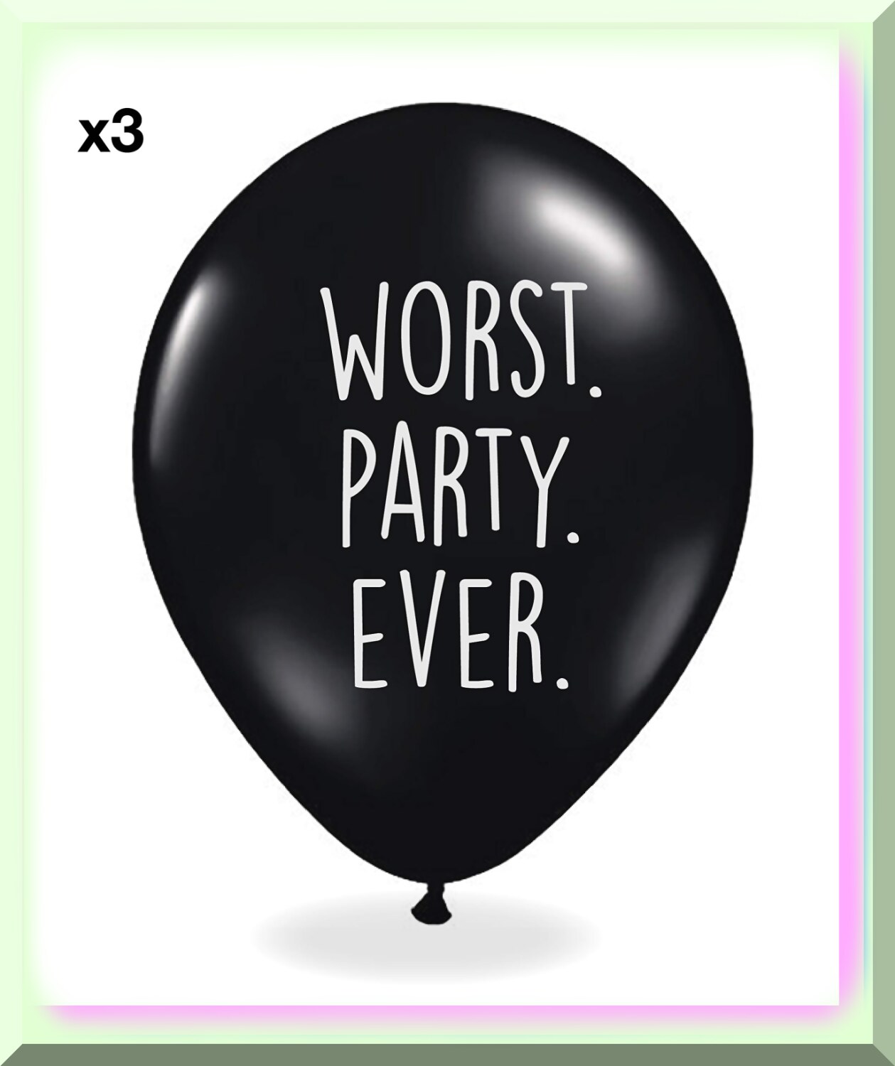 12 Black Offensive Birthday Balloons