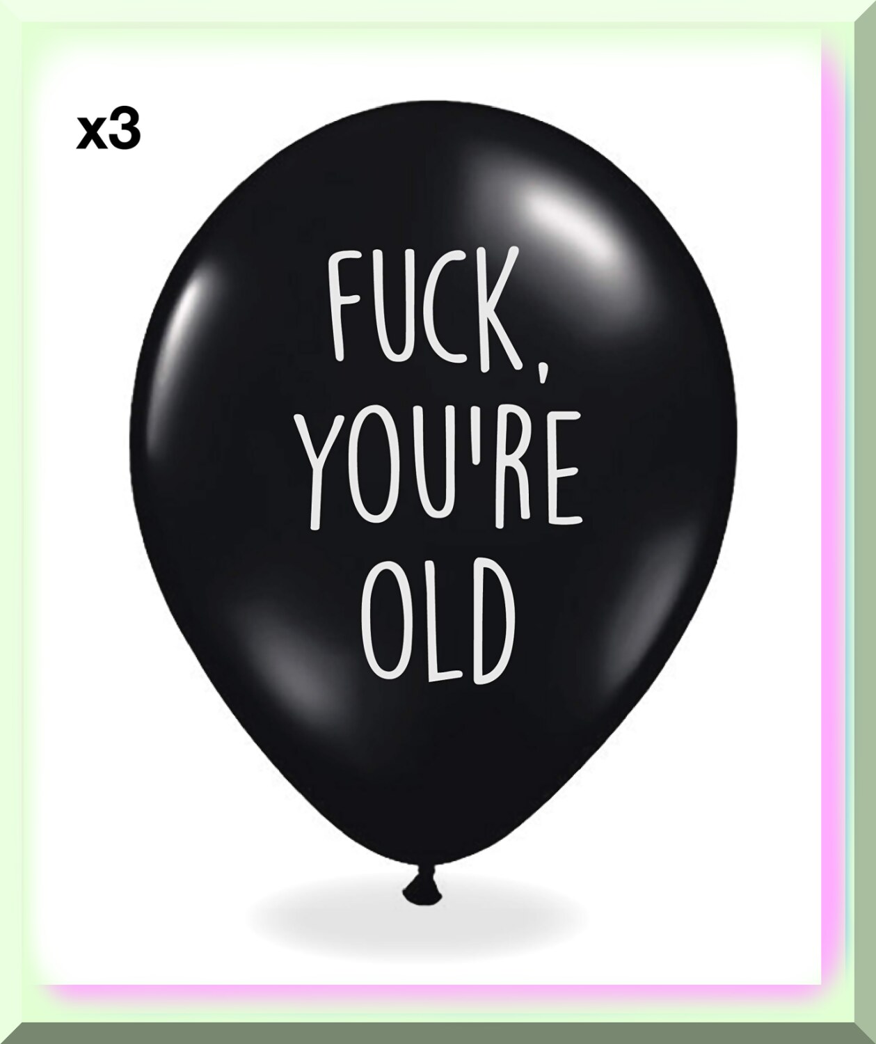 12 Black Offensive Birthday Balloons