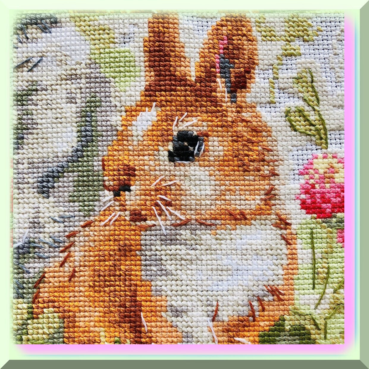Cross Stitch Kit with Vibrant Colors and 14ct Aida Fabric