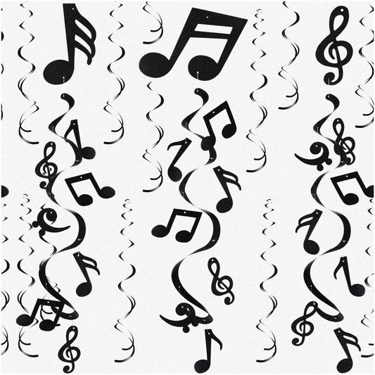 84-Piece Music Note Hanging Decorations for Parties