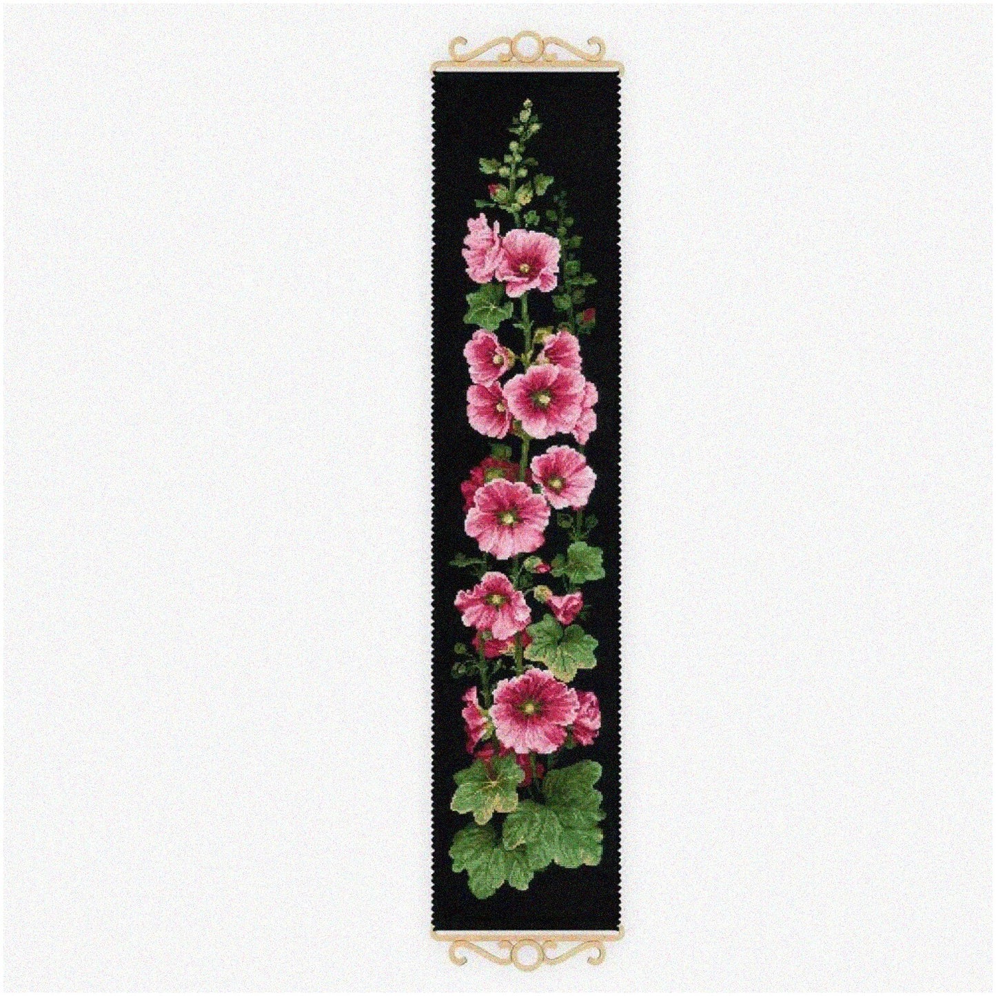 Cross Stitch Kit with Vibrant Colors and Black Aida Fabric