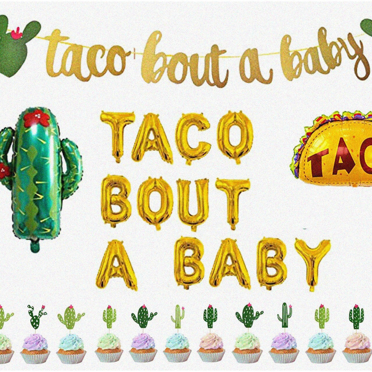 28pc Fiesta Baby Bash Balloon Set for Baby Shower and Gender Reveal