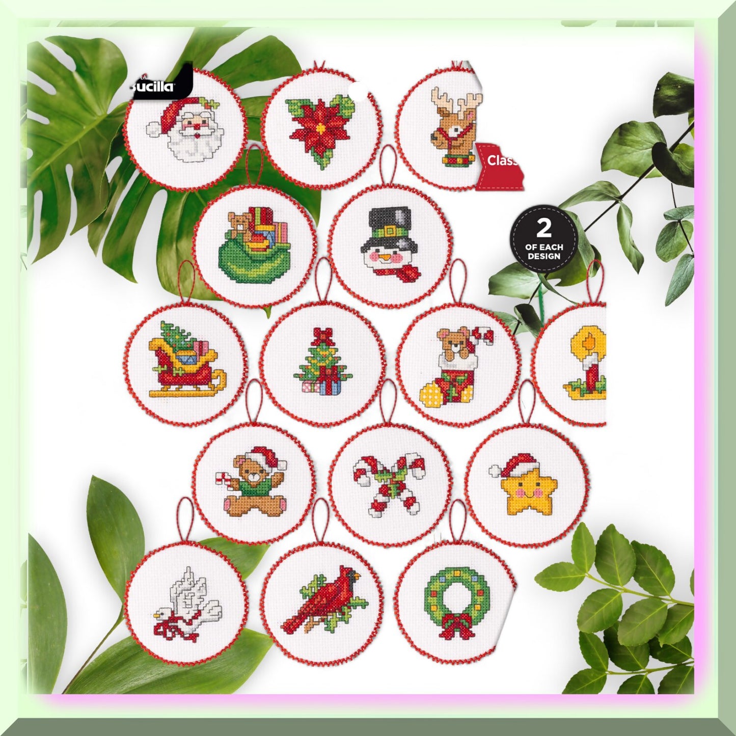 DIY Cross-Stitch Ornament Kit for Holiday Decorations