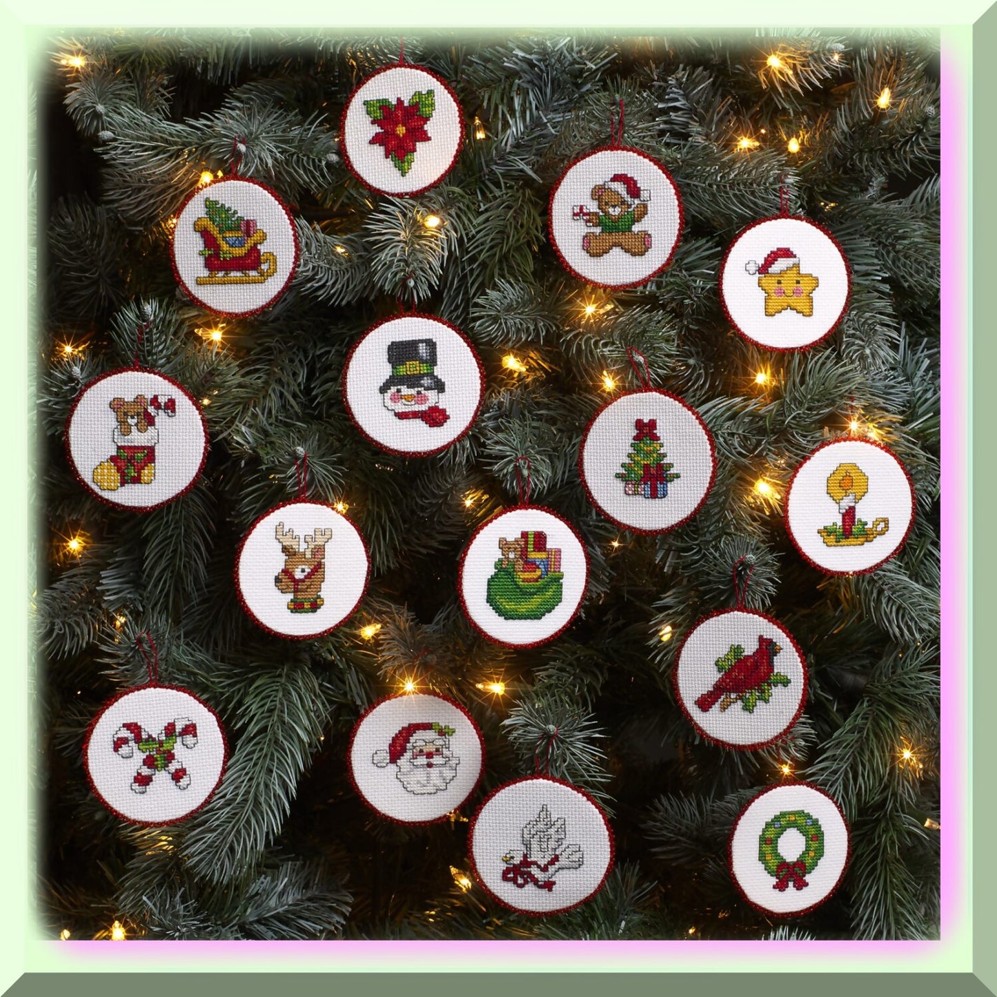 DIY Cross-Stitch Ornament Kit for Holiday Decorations