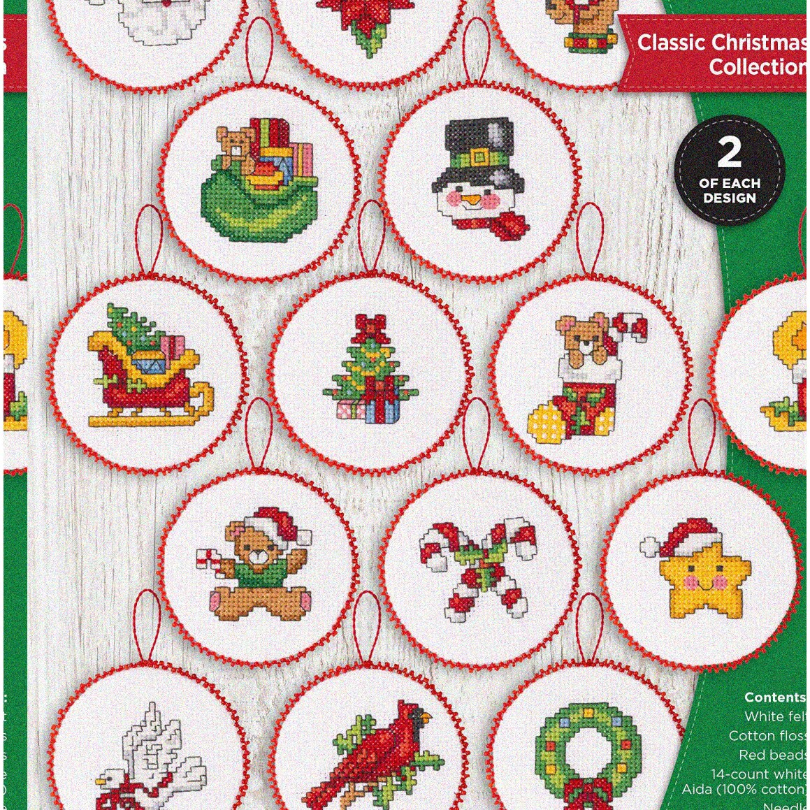 DIY Cross-Stitch Ornament Kit for Holiday Decorations