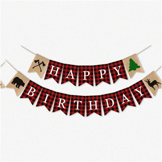 Burlap Birthday Banner for Boys and Girls