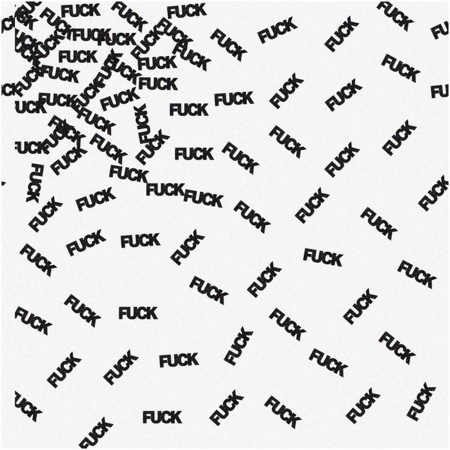 Black Glitter F*ck Sign Confetti for Events