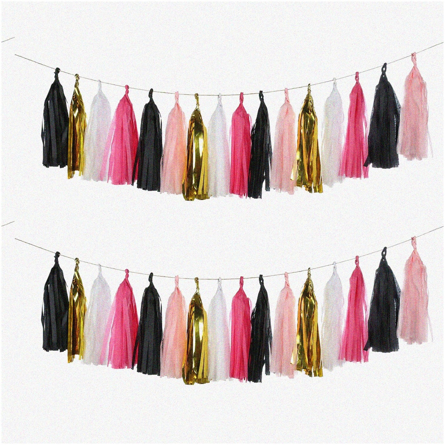 Party Pops 25PCS Tissue Tels Hot Pink Gold Black White