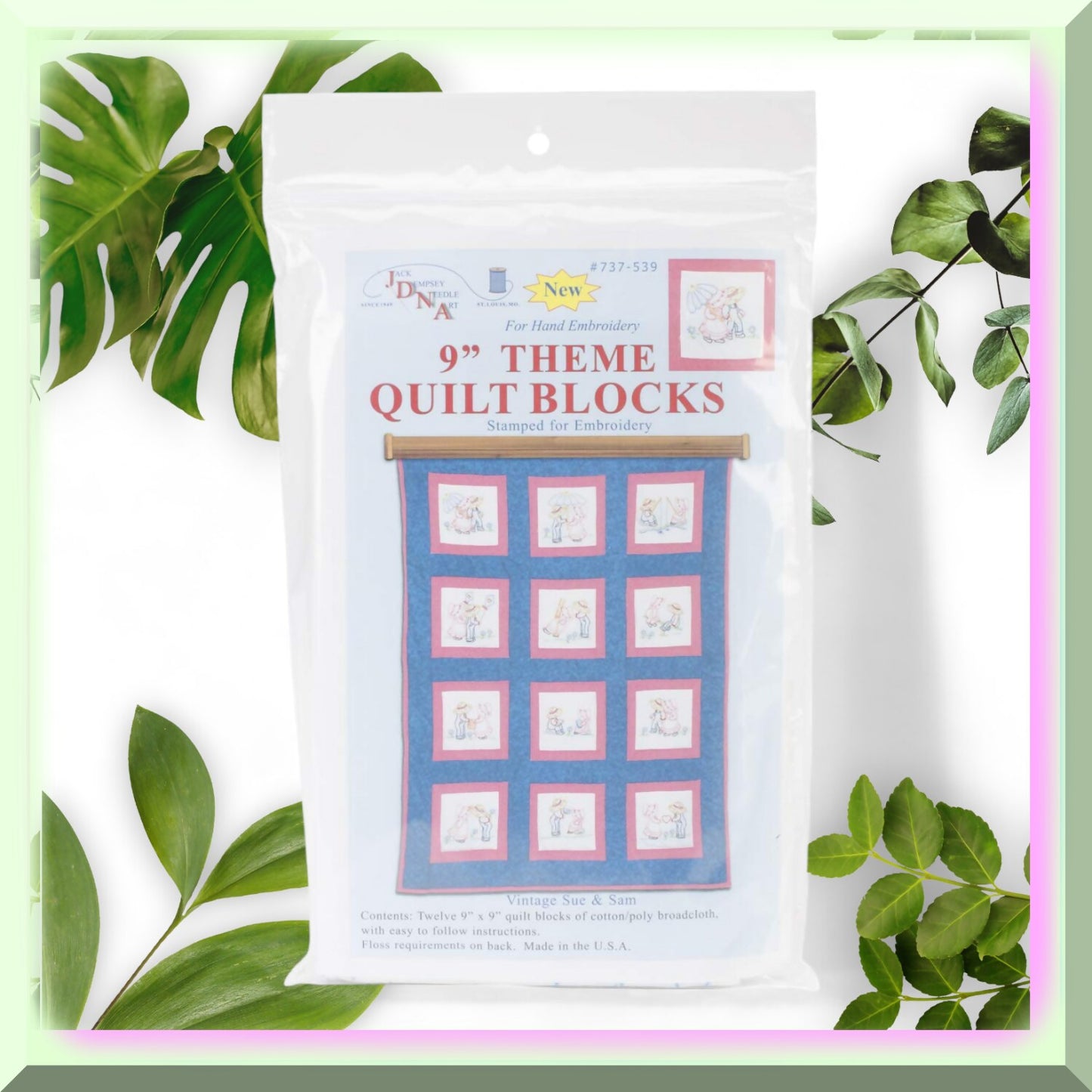 12 Pack 9-Inch White Quilt Blocks for DIY Sewing and Crafting