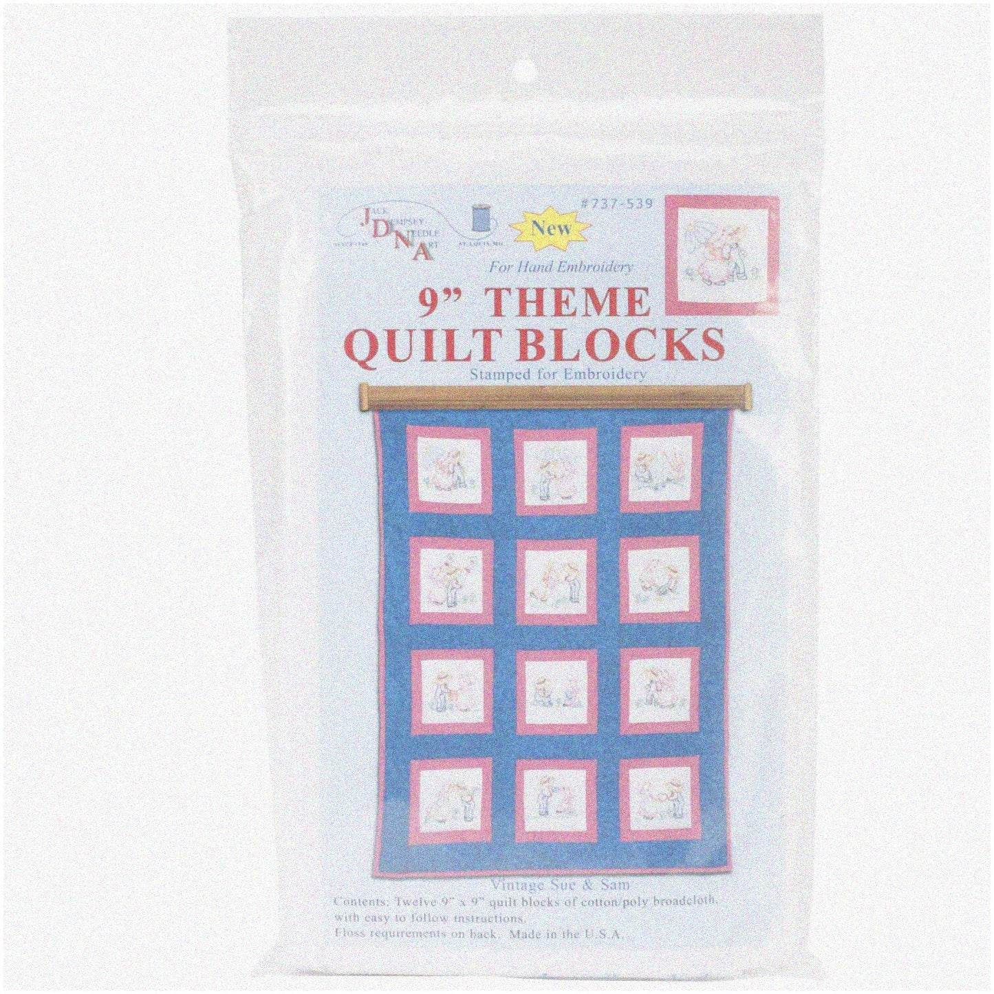 12 Pack 9-Inch White Quilt Blocks for DIY Sewing and Crafting