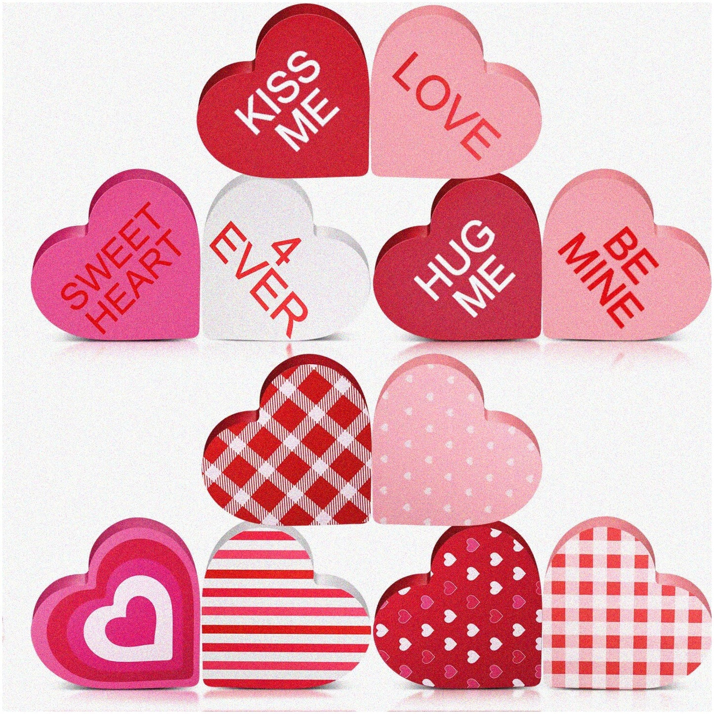 Heartwood 6pc Set of Colorful Wooden Tabletop Signs