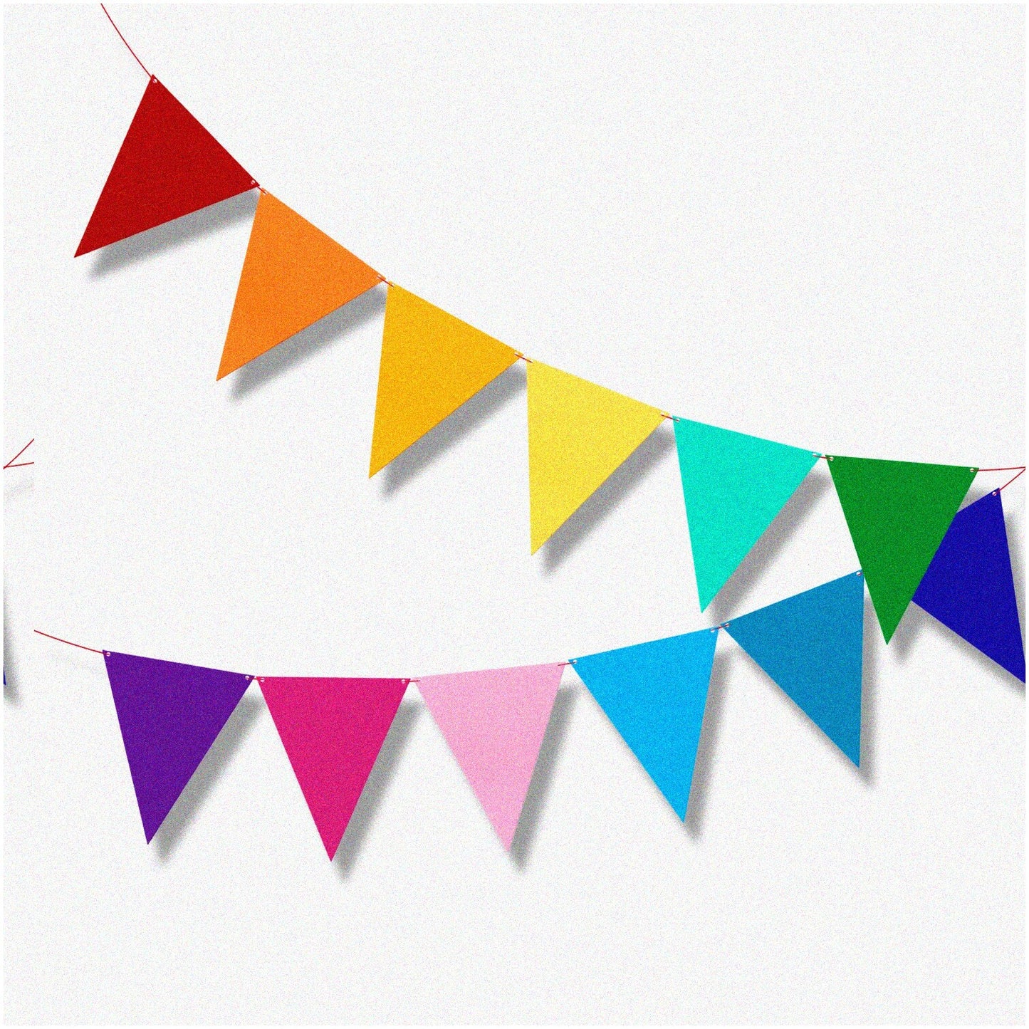Rainbow Felt Triangle Bunting for Parties