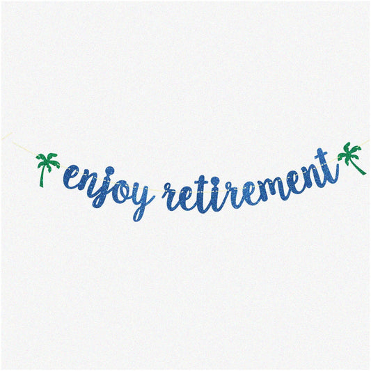 Retirement Celebration Kit with Blue Banner and Sign