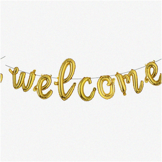 Colorful 16-Inch Welcome Balloon Banner Kit