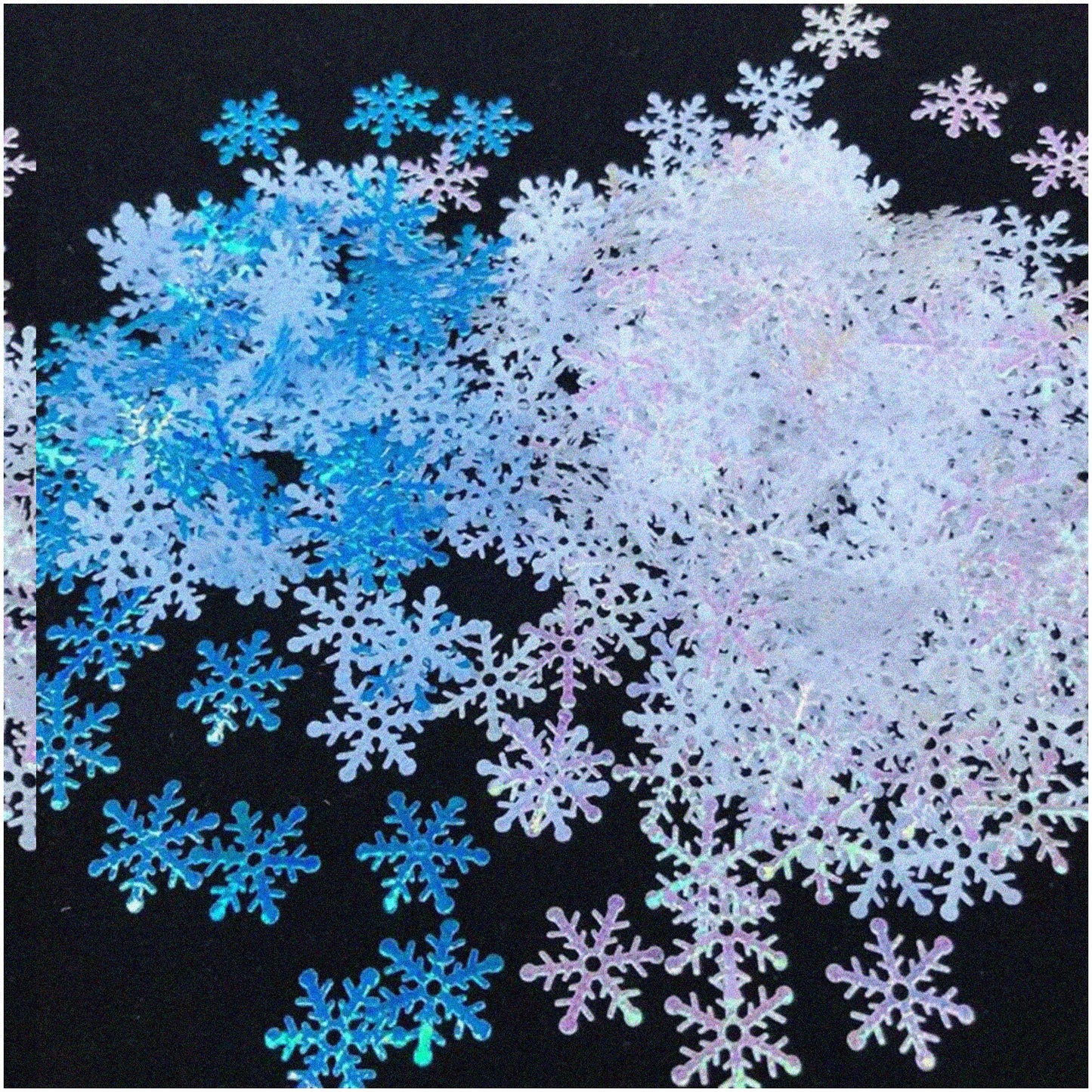 Snowflake Confetti Party Pack 1200pcs White and Blue
