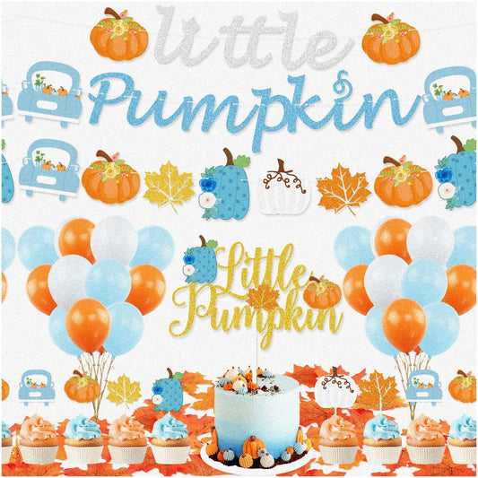 Party Pack with Glitter Paper Flags, Circle Banners & Garland