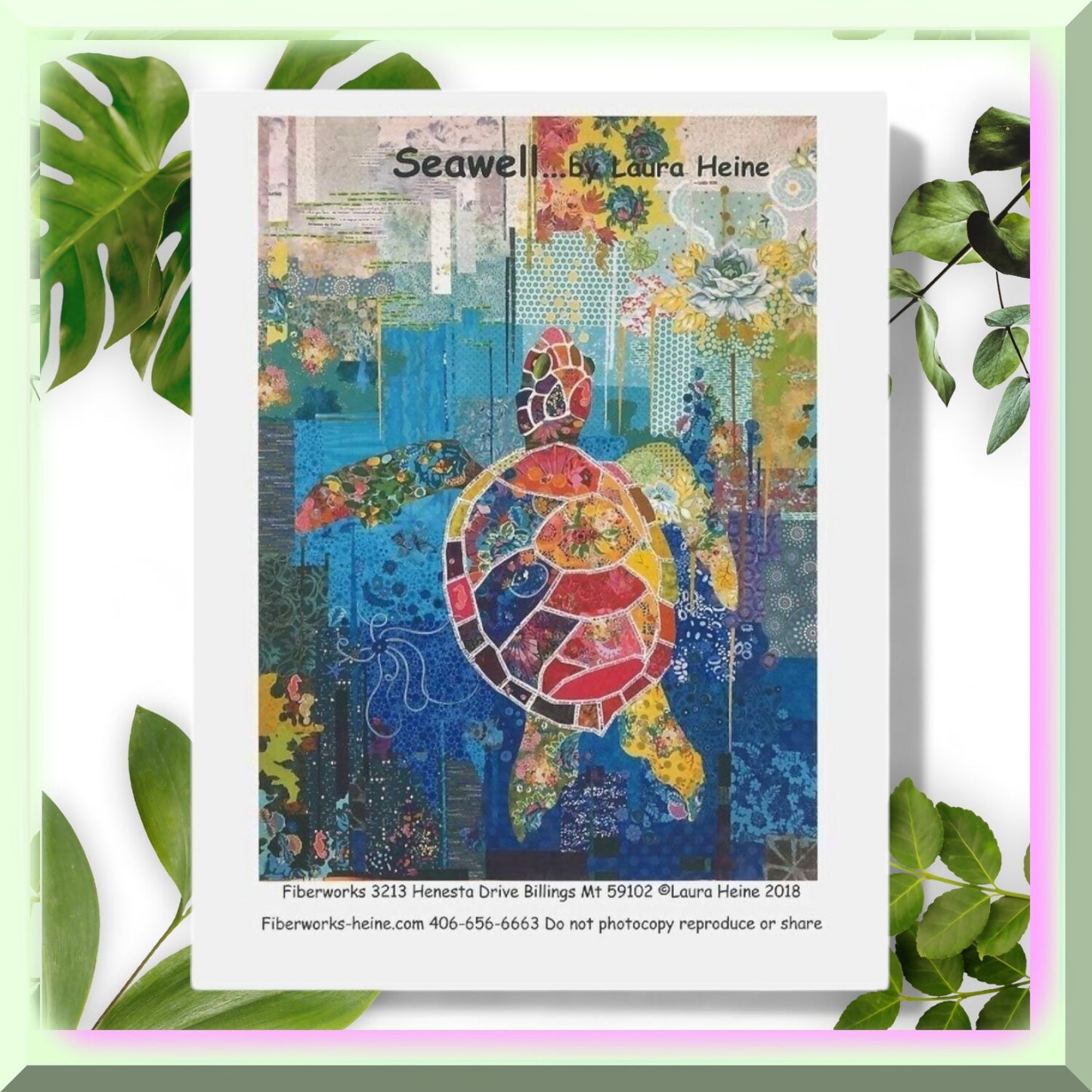Oceanic Fiberworks Sea Turtle Quilt Pattern for Fused Applique