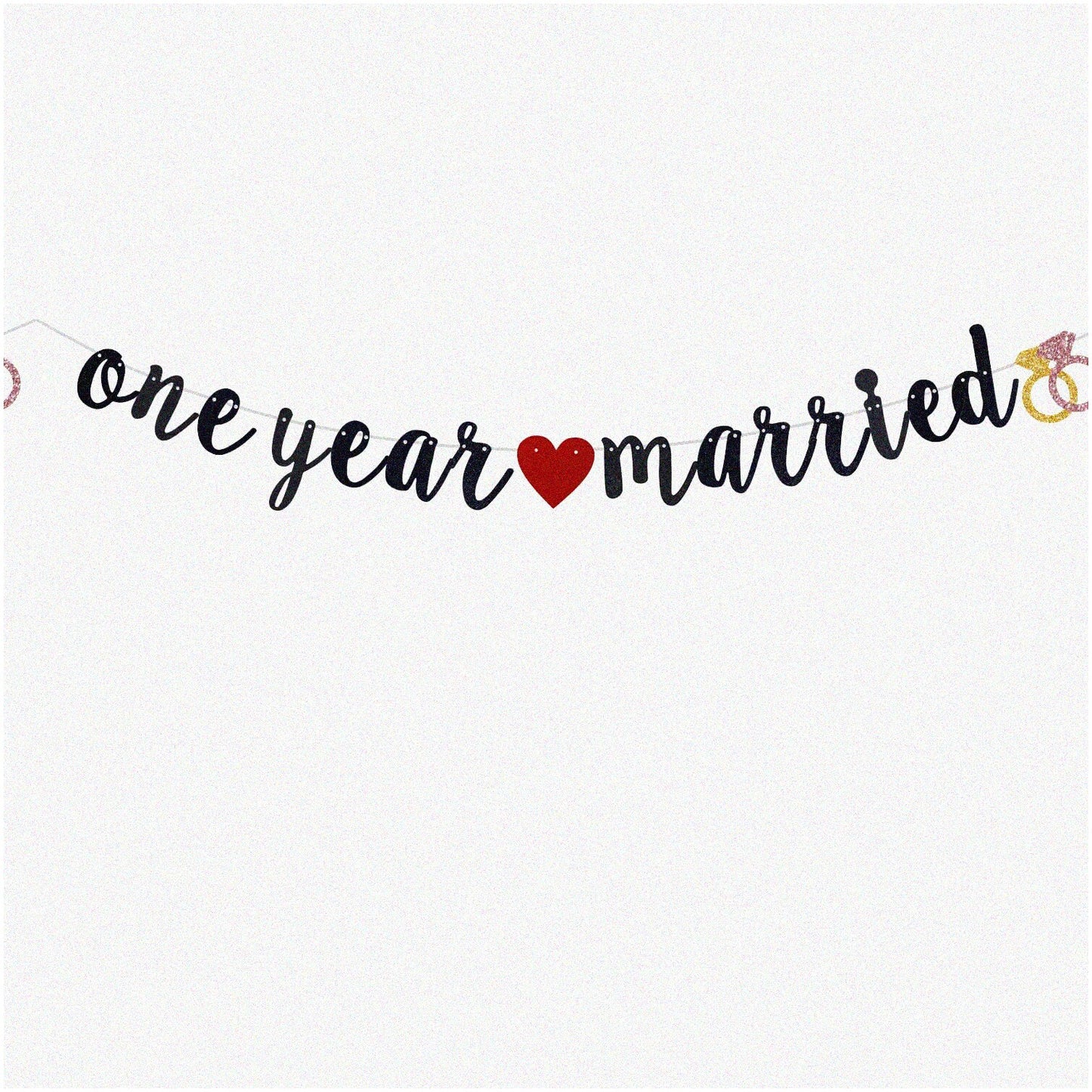 Sparkling Love First Anniversary Banner