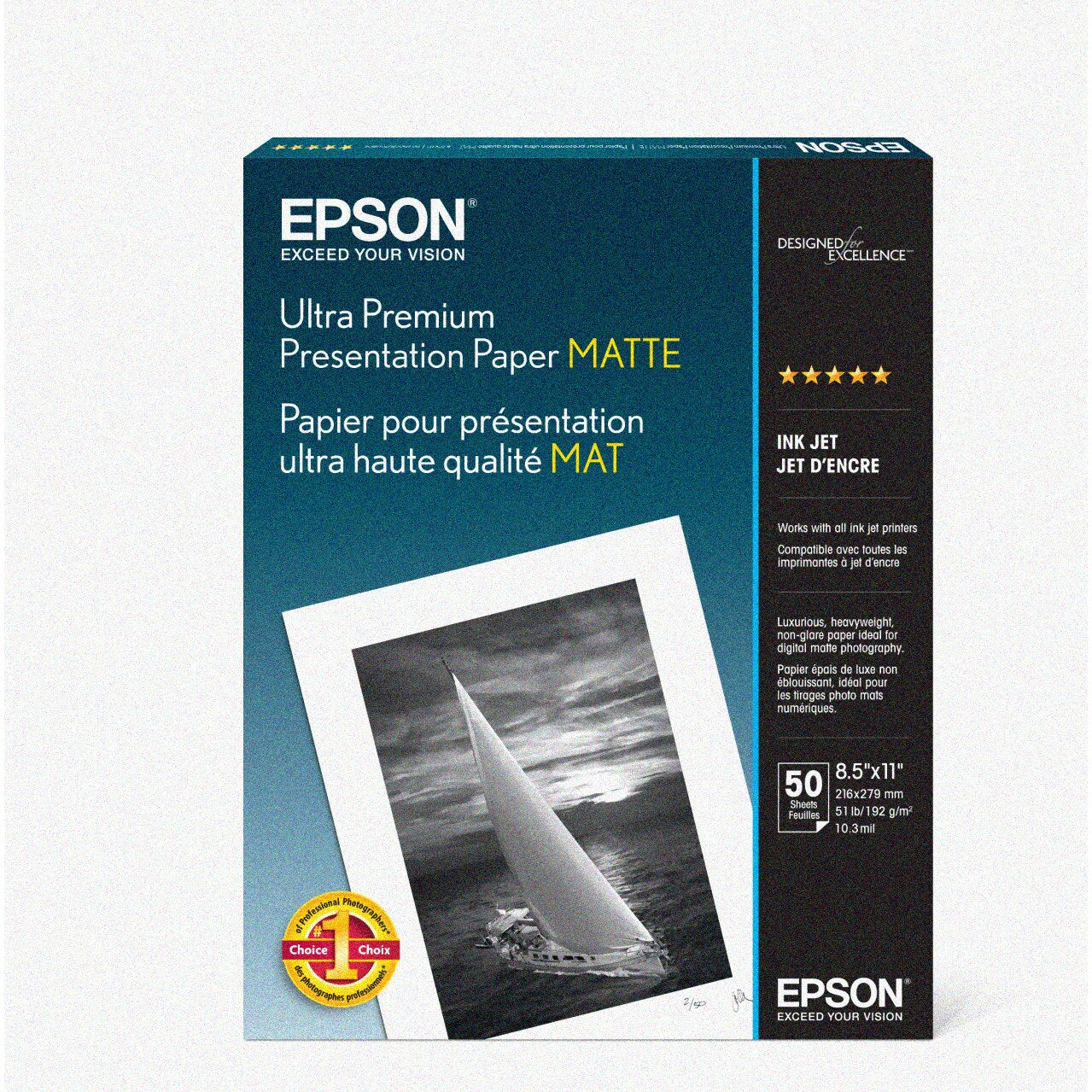 PureLux Matte Presentation Paper 8.5x11 Inches 50 Sheets