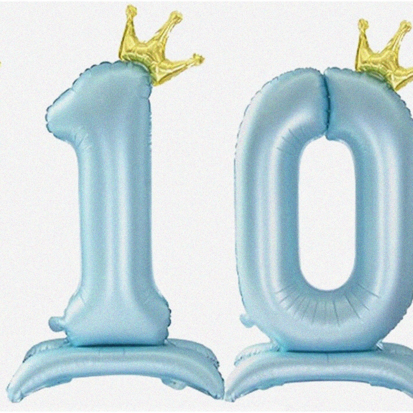 Baby Blue 10 Number Mylar Balloons 40 Inch