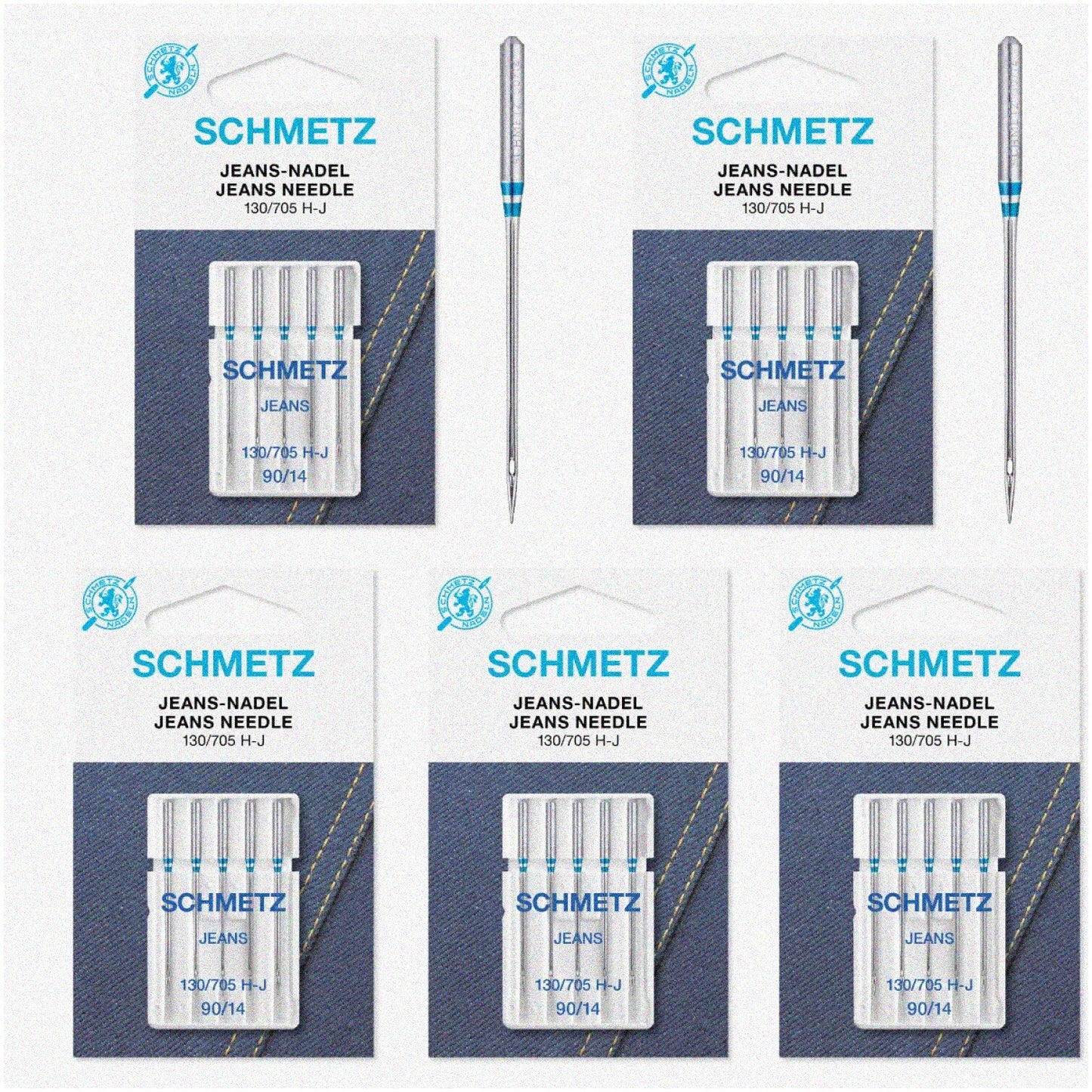 Denim Sewing Machine Needles 25 Pack for Denim