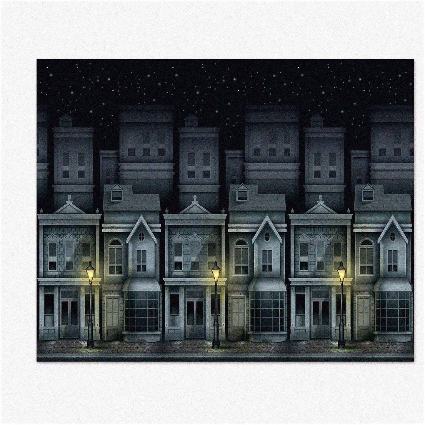 Victorian Cityscape Photo Wall Covering 4ft x 30ft
