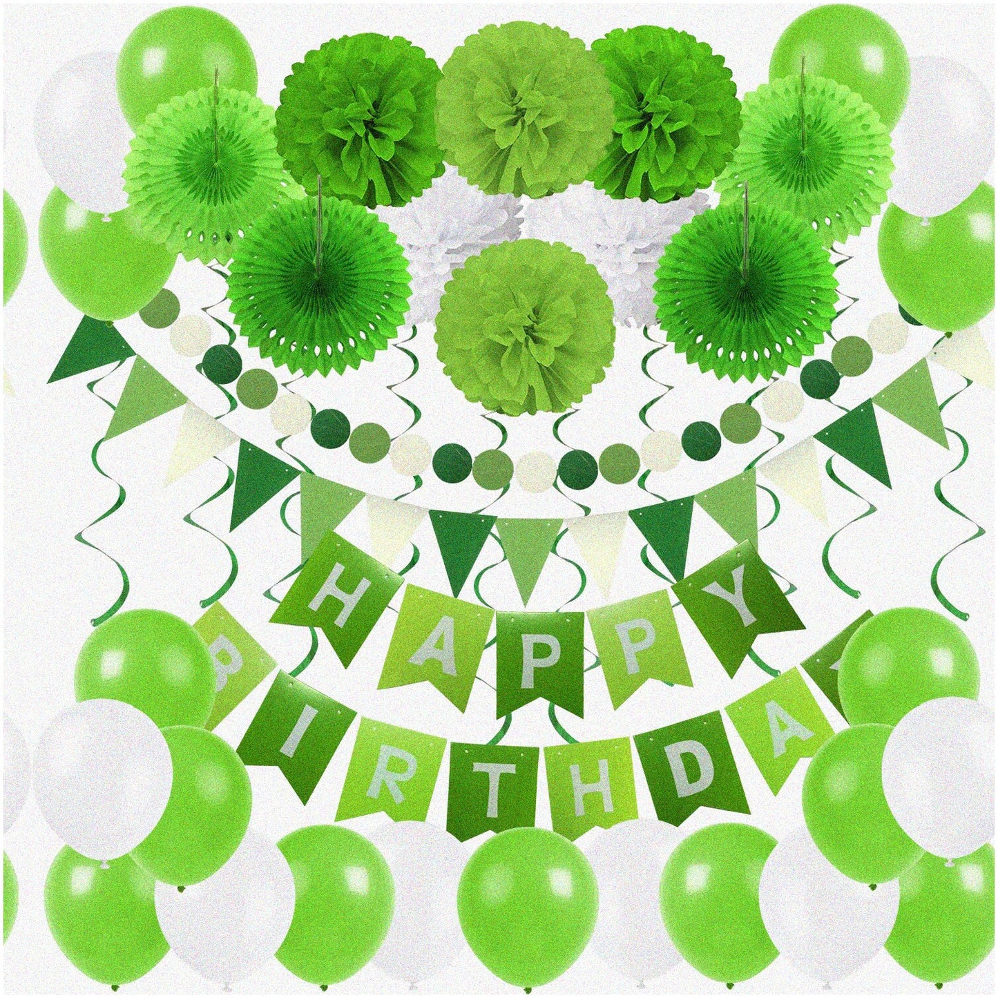 Greenery Birthday Bash Party Decorations Set
