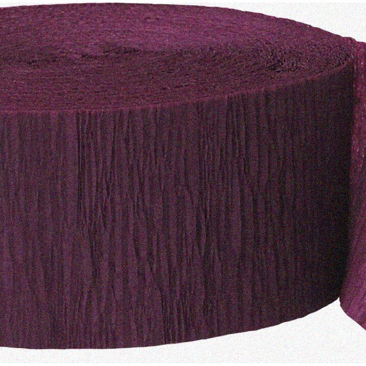 81ft Burgundy Crepe Paper Streamer