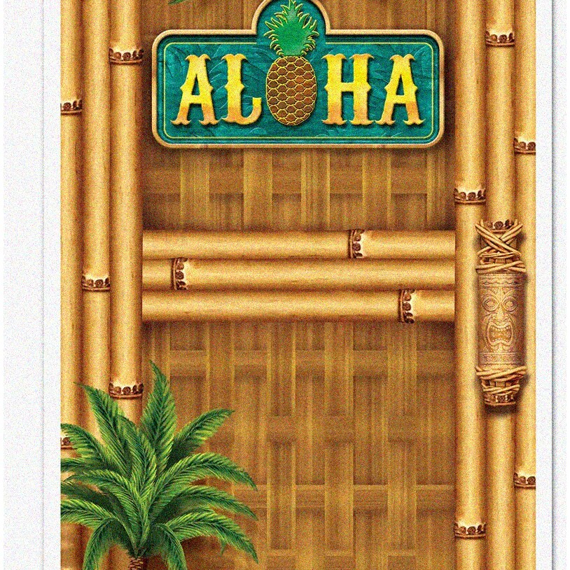 Tropical Luau Aloha Door Cover 30" x 5'