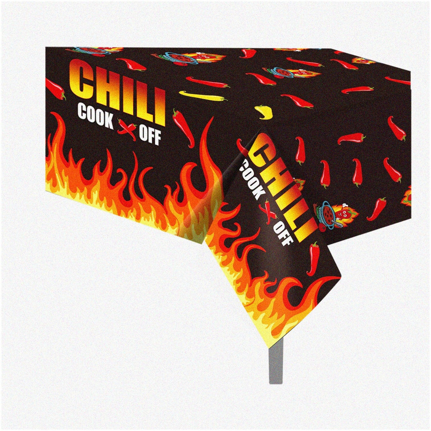 Vibrant Chili Hot Pot Tablecloth 54x87 Inches