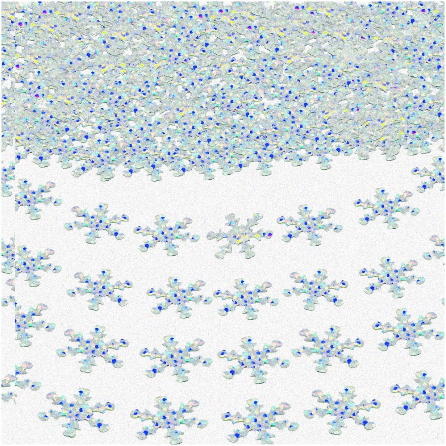 Snowflake Glitter Confetti for Parties, 0.8" Silver