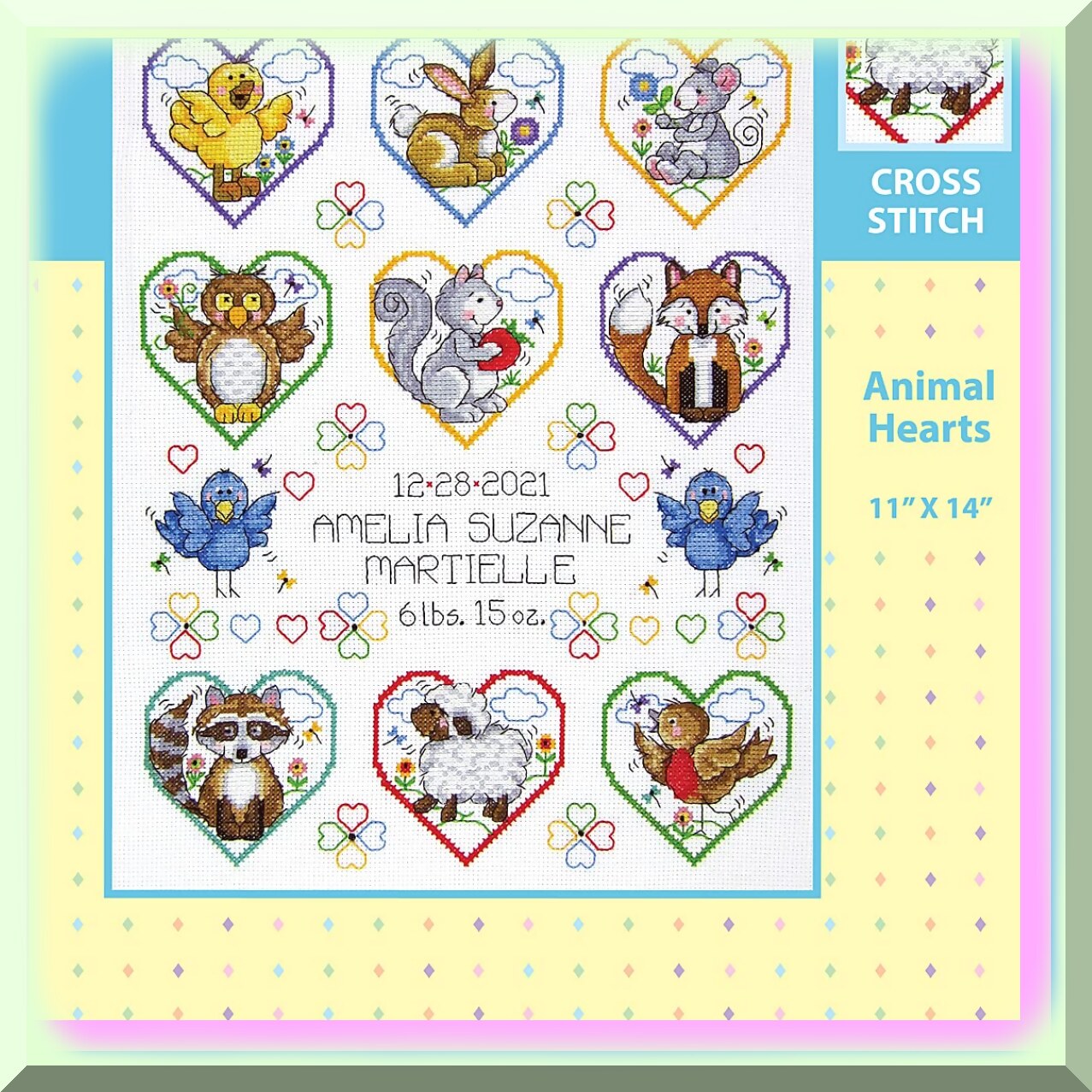 Heartfelt Cross Stitch Kit for Beginners and Experts