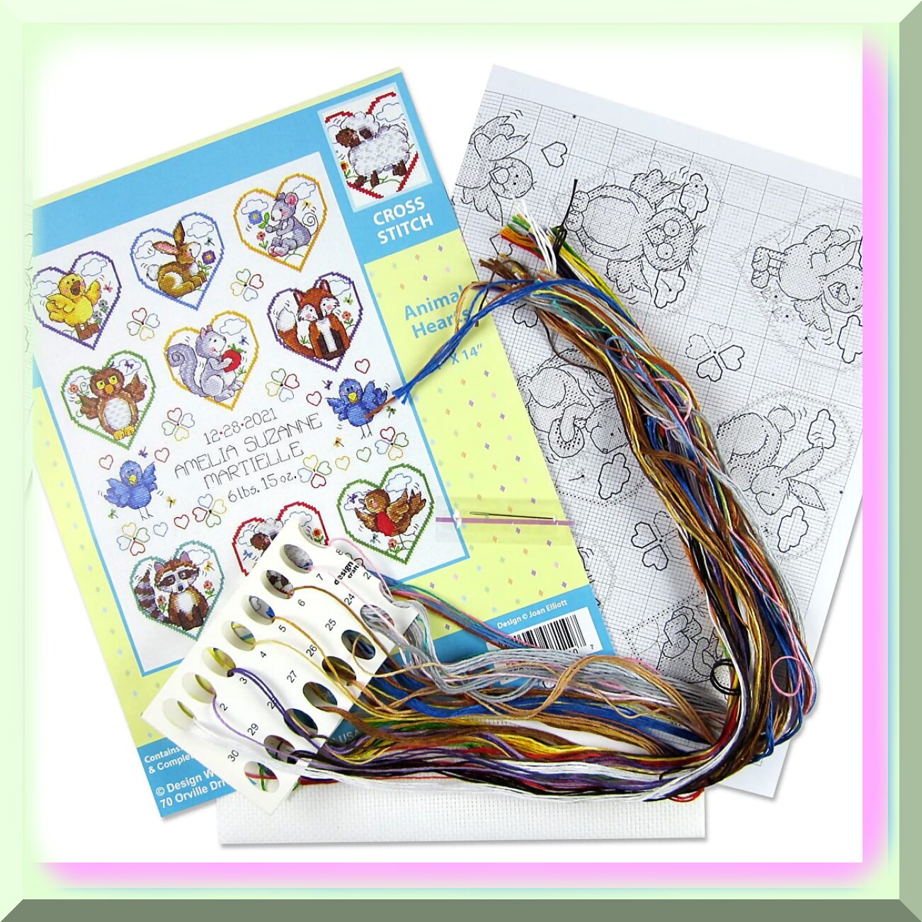 Heartfelt Cross Stitch Kit for Beginners and Experts