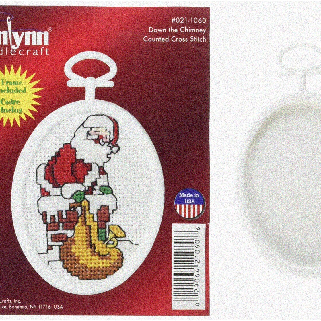 Festive Mini Cross Stitch Kit with Oval Design