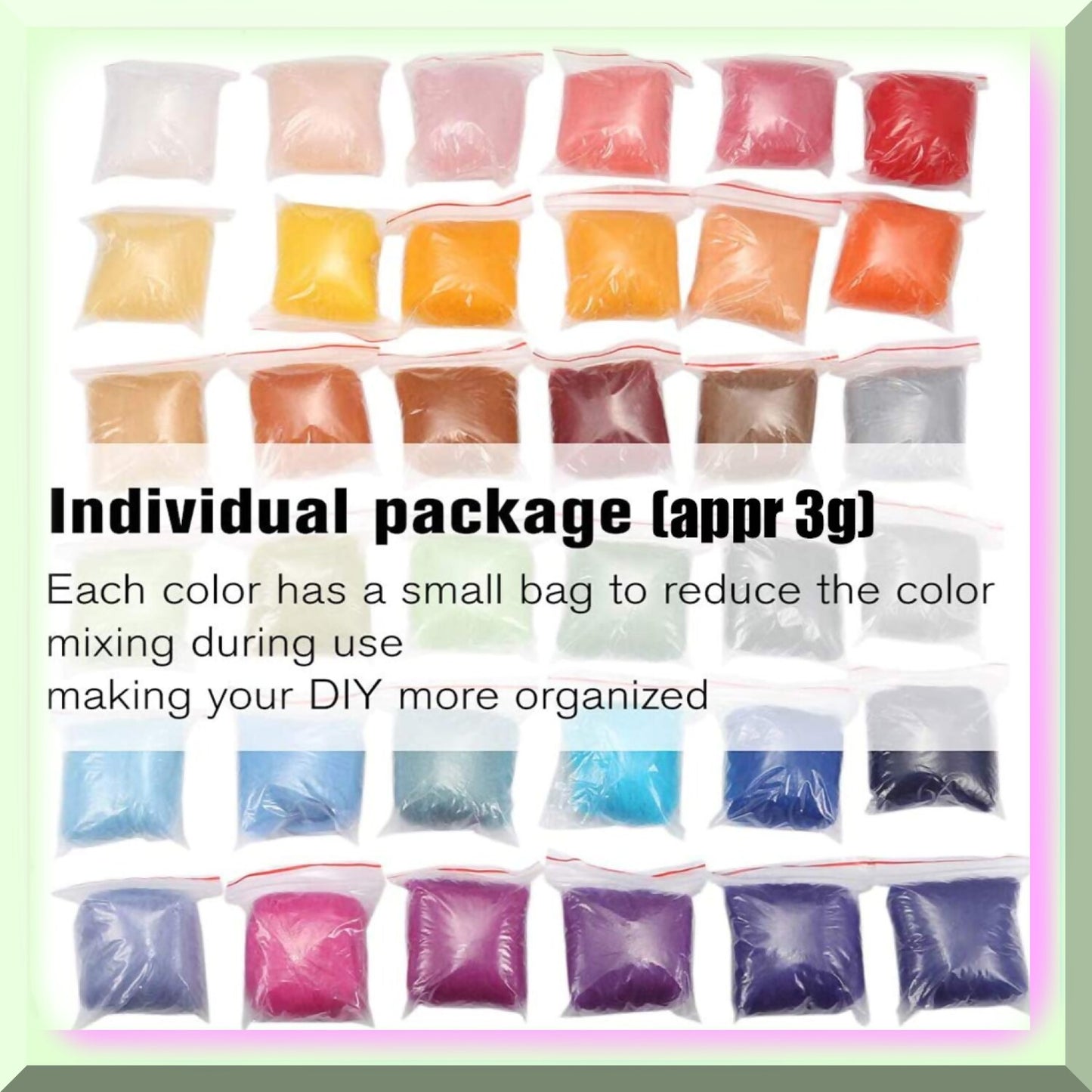 Complete Needle Felting Kit with 40 Colors and Tools