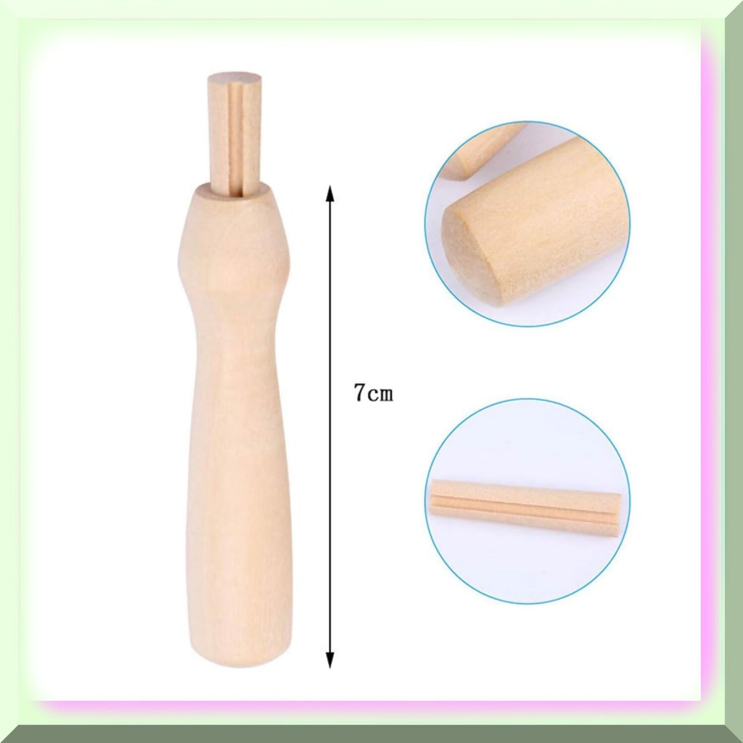 6Pcs Wooden Felting Needle Handles for Wool Crafting