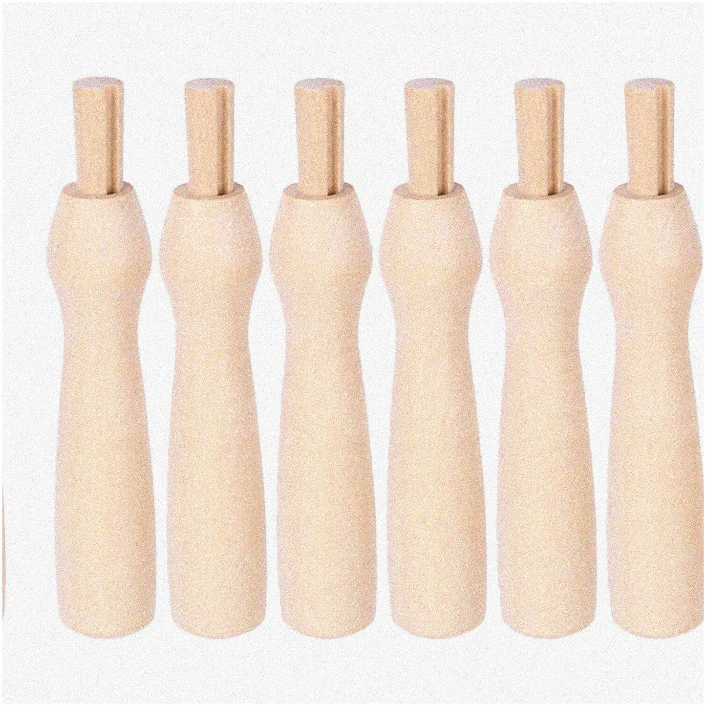 6Pcs Wooden Felting Needle Handles for Wool Crafting
