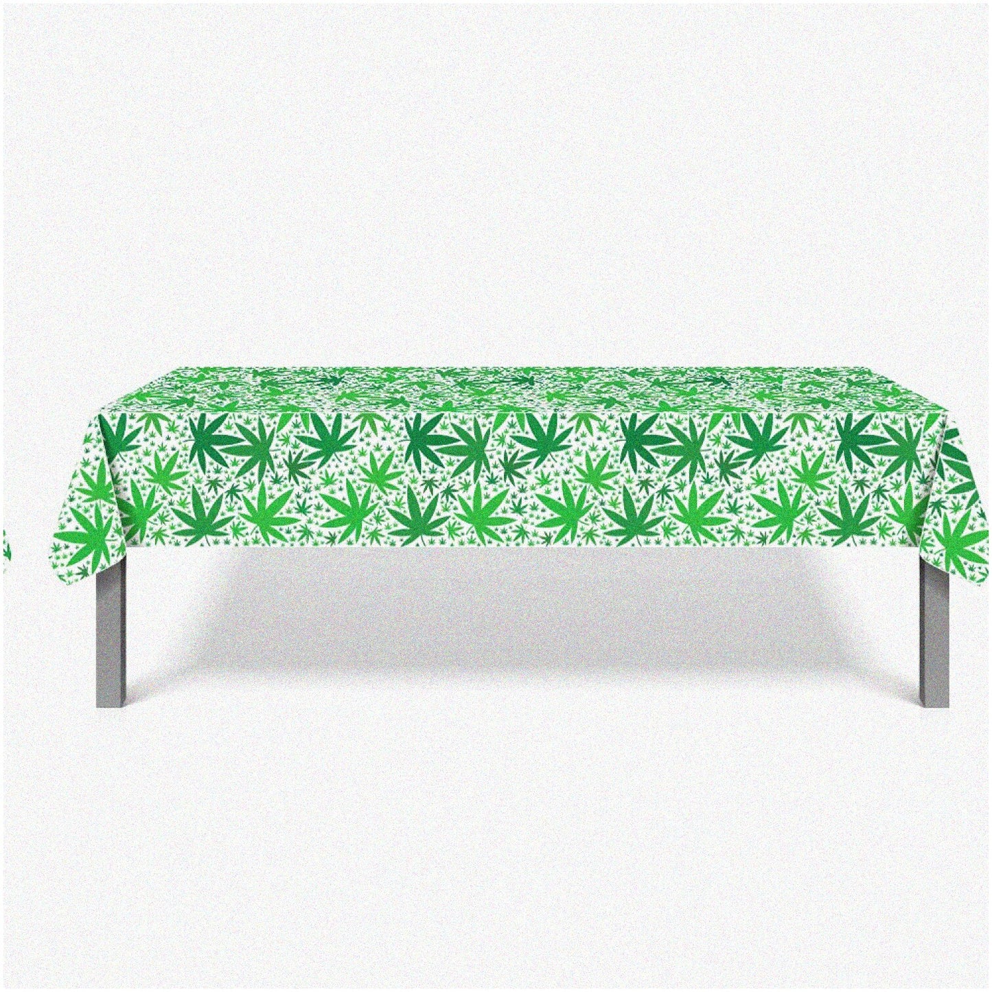 420 Celebration Marijuana Leaf Tablecloth 7.25 x 4.3 ft