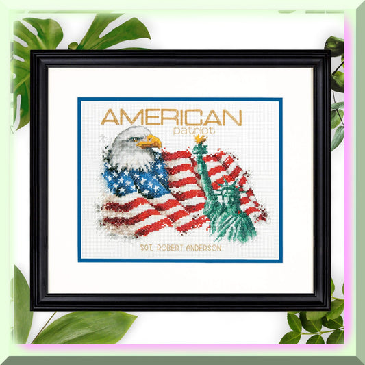 Patriotic Cross Stitch Kit for Veterans and Military