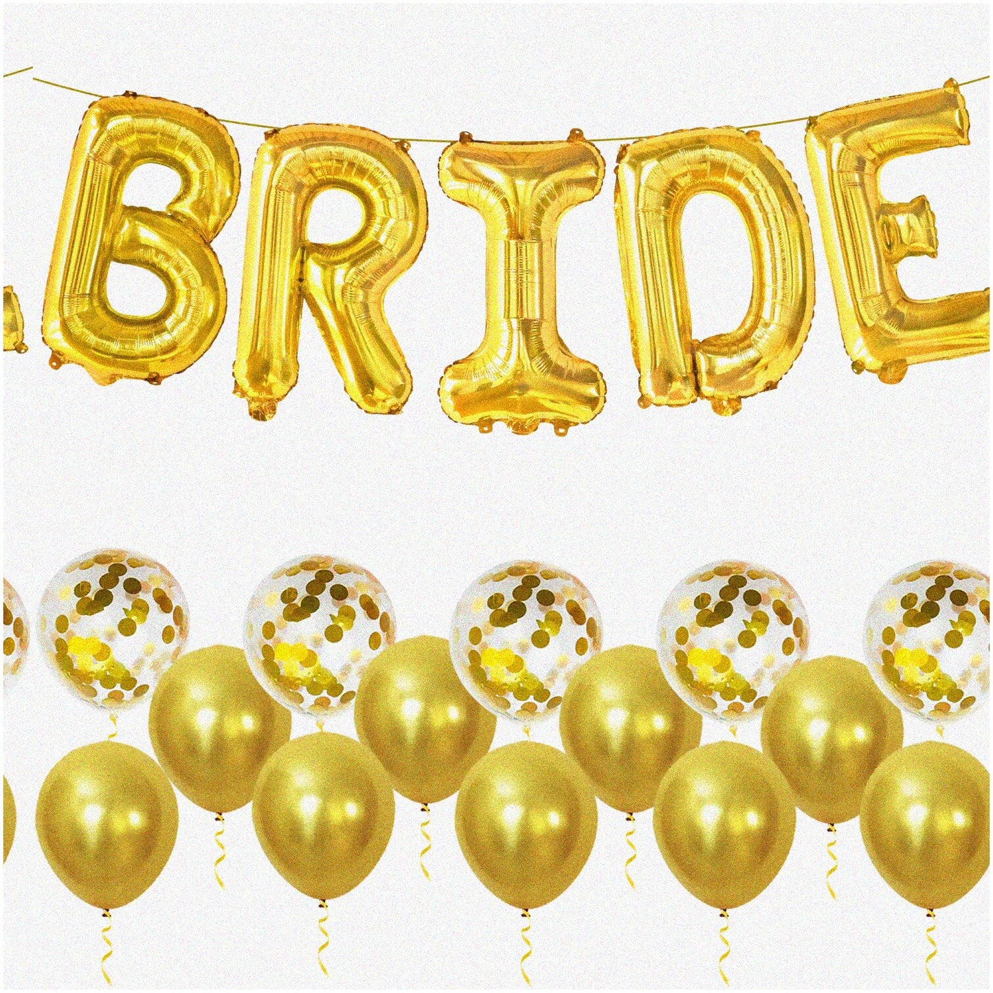 Golden Bride Bash Balloon Set 19 Pack