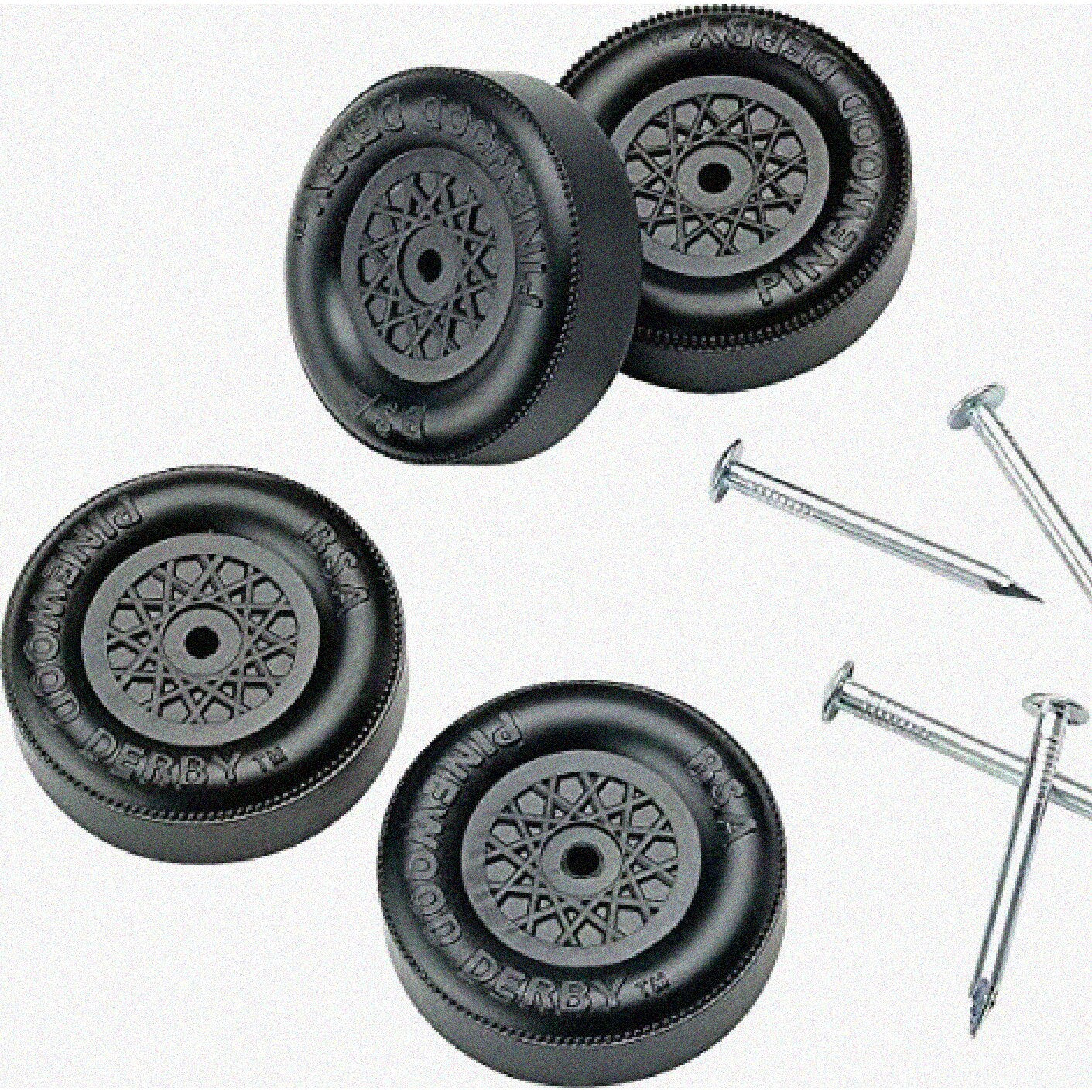 SpeedMaster Black Edition Pinewood Derby Wheels & Axles Kit