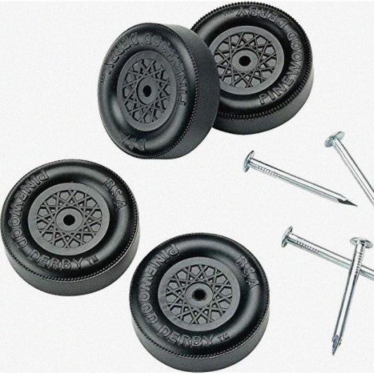 SpeedMaster Black Edition Pinewood Derby Wheels & Axles Kit